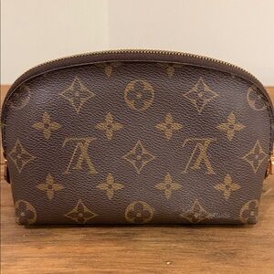 Louis Vuitton Brown and Gold Monogram Pouch